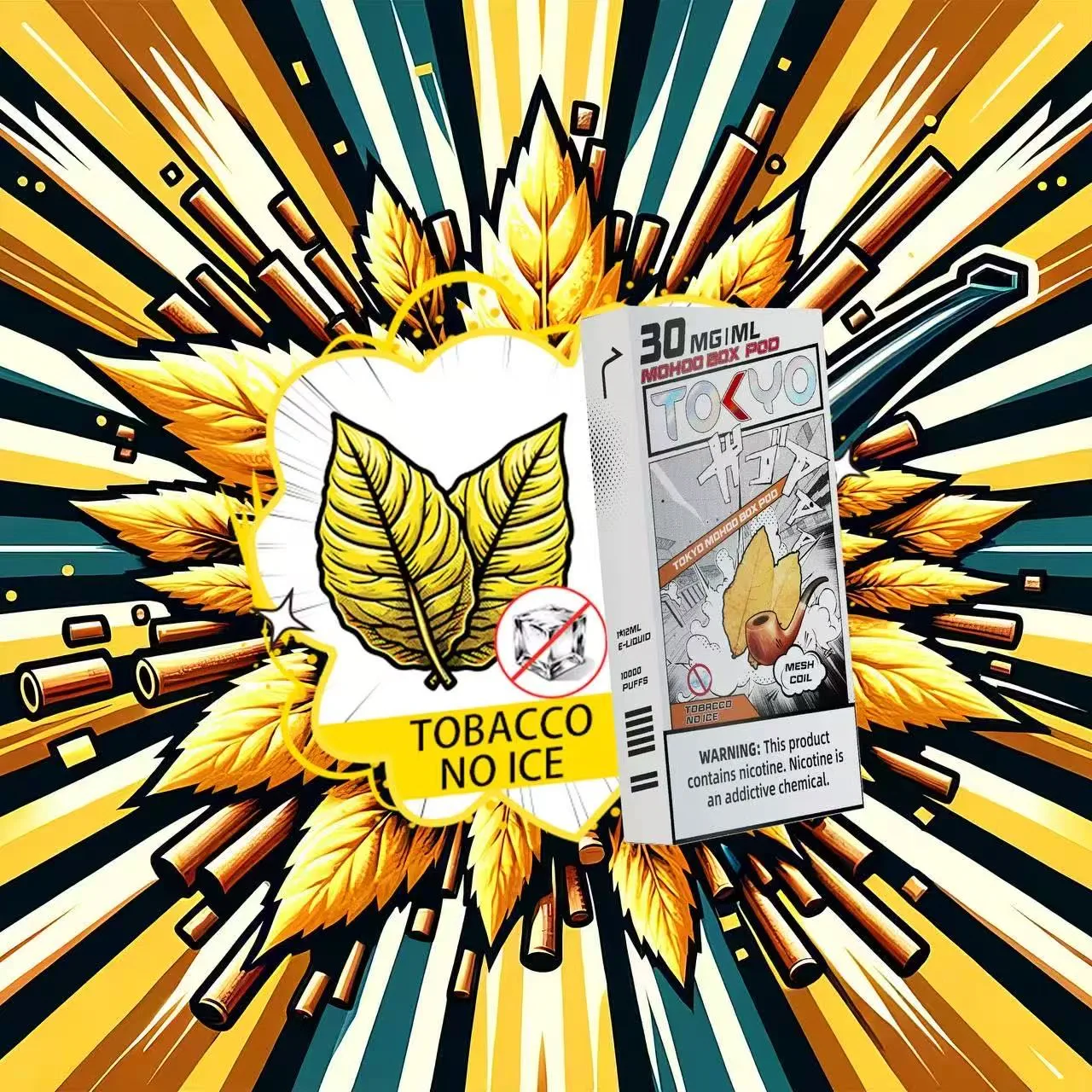 菸草口味 東京魔盒電子煙彈 - 純正菸草香氣,無涼感享受